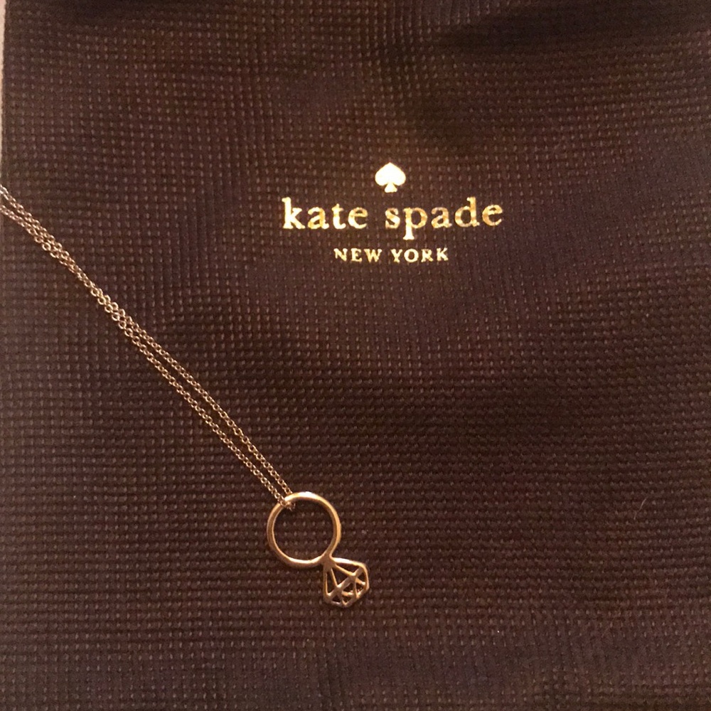 Kate Spade gold diamond charm necklace